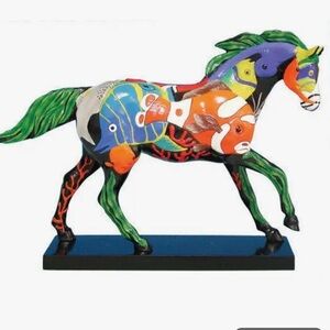 Painted Ponies Tropical Reef NIB Colorful Horse Sculpture